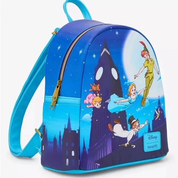 Disney Loungefly Peter Pan Night Flight Mini Backpack NWT - Picture 2 of 4